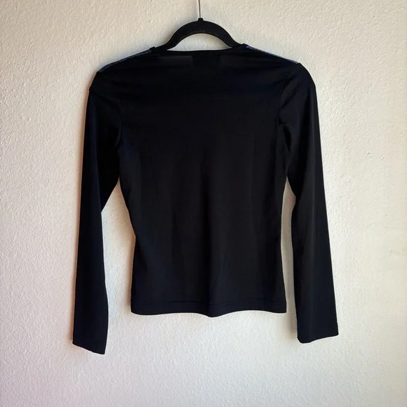 Vintage 90s Y2K A Byer Hindu Krishna Colorful Abstract Long Sleeve Top Size S - Picture 2 of 10